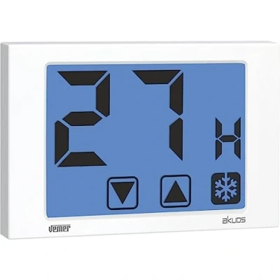 Abbildung von VEMER VE476800 AKUOS Digitale Hygrostat mit Touchscreen, Wandmontage, Stromversorgung 230V, Weiss
