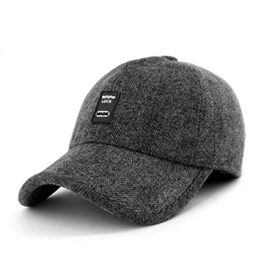 Abbildung von Gisdanchz Kappen Winter Herren,Basebal Cap,Cap Ohrenklappen Caps WinterBasecap HerrenSchwarz