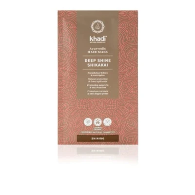 Abbildung von khadi DEEP SHINE SHIKAKAI Ayurvedische Haarmaske, Strahlender Glanz, satte Feuchtigkeit &amp; glättender Schutz bei Spliss, 100% natürlich, vegan, silikon sulfat frei, Zertifizierte Naturkosmetik, 50g