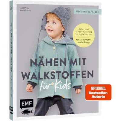 Abbildung von Mini Masterclass Nähen Mit Walkstoffen für Kids: Kuschelig, warm und praktisch: Baby Kinder Kleidung in Größe 50104 Walkanzug, Jacke, ... mehr 2 Schnittmusterbogen