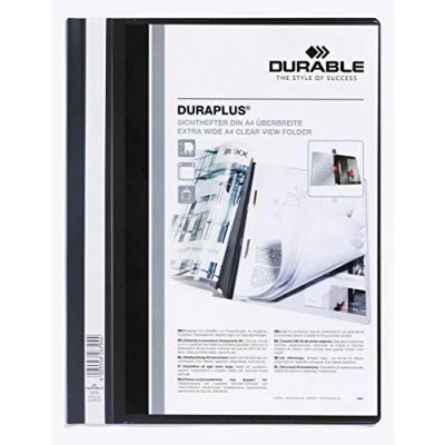 Abbildung von Durable Angebotshefter Duraplus mit Sichttasche für A4, schwarz, 25er Packung, 257901