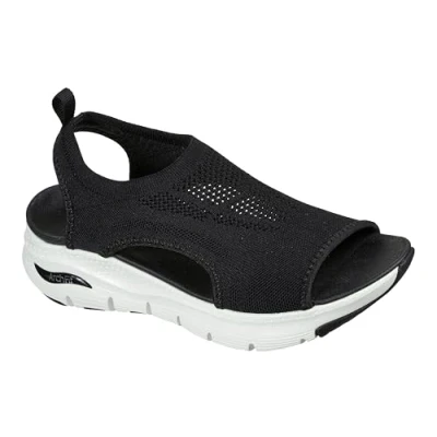 Abbildung von Skechers Arch Fit City Catch Damen Strick Sandals, Black, 39 EU
