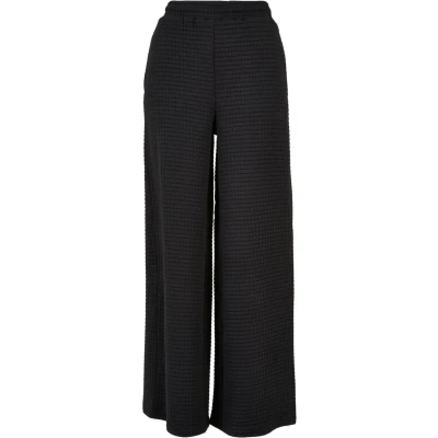 Abbildung von Urban Classics Damen Jogginghose Ladies Quilte Wide Leg Sweat Pants Black S