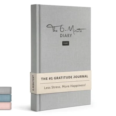 Abbildung von The 6 Minute Diary Pure (The Follow Up Version) (Das Minuten Tagebuch Pur, die Nachfolgeversion auf Englisch) Minutes a Day for more Mindfulness and Happiness (Grau)