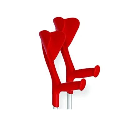 Abbildung von Herdegen Evolution Aluminium Krücken, Höhenverstellbar 10 alle 20 mm, Armstütze, Ergonomischer Griff, Schwarz/Graue Farbe, 1 Paar