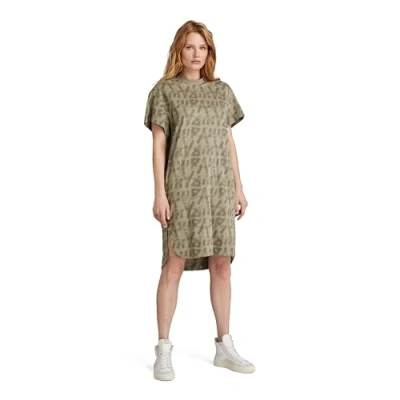 Abbildung von G Star Printed Loose Jerseykleid, Damen, Größe: Medium, Shamrock raw paint