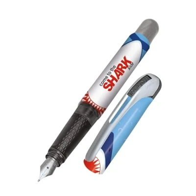 Abbildung von Online Füller College Shark mit M Feder I Grundschule coolem Hai Design &amp; Clip Allergikerfreundlich, leicht ergonomisch Füllhalter inkl. blauer Tintenpatrone Made in Germany