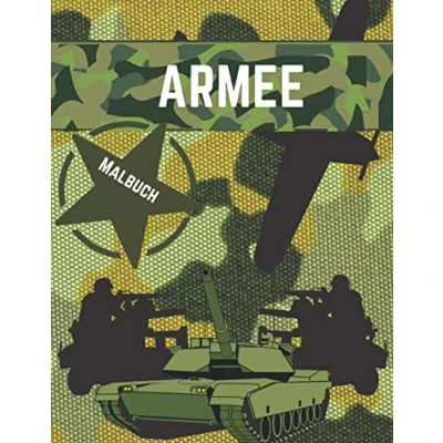Abbildung von Armee Malbuch: Spaß Lernen und Malbuch Für Kinder Erwachsene, Beste Weihnachtsgeschenk Alle: Militär Panzer, Flugzeug, Soldaten