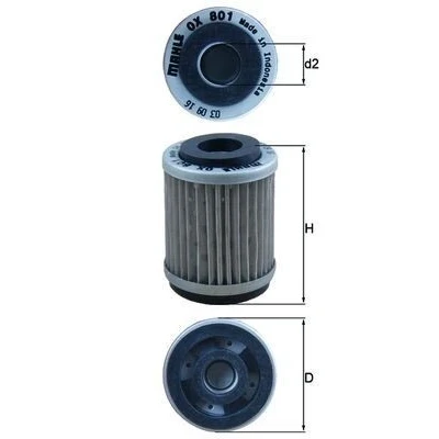 Abbildung von MAHLE ORIGINAL OX 801 Ölfilter Filtereinsatz