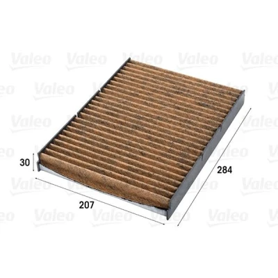 Abbildung von VALEO 701016 Innenraumfilter Aktivkohlefilter mit Polyphenol, fungizider Wirkung, antiallergischer Wirkung 284 207 30 CLIMFILTER SUPREME