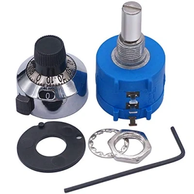 Abbildung von Taiss/100k Ohm Potentiometer 3590S 2 104L 10 Gang Drahtwicklung Präzisionspotentiometer, mit einstellbarer Widerstandszählknopf