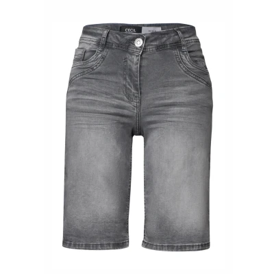 Abbildung von Cecil Casual FIT Jeans Shorts, Damen, Größe: 31, Grau