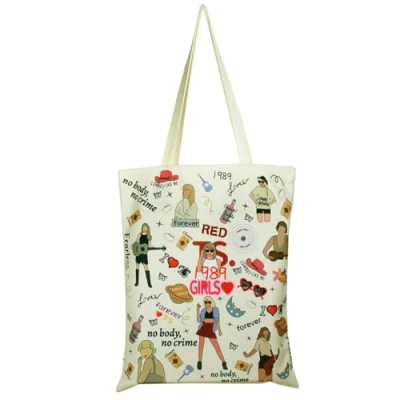 Abbildung von Canvas Tote Bag,Einkaufstasche Bag, Album Name Bag Lyric Inspired (A)