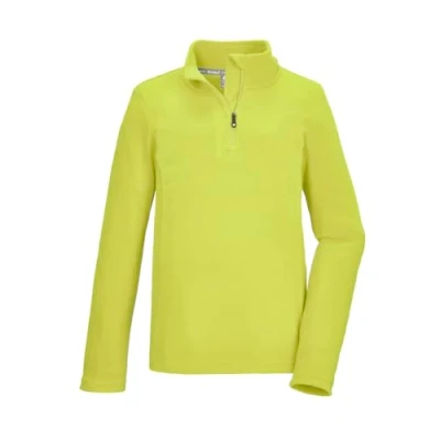 Abbildung von killtec Jungen Fleeceshirt mit Stehkragen und Reißverschluss KSW 184 BYS FLC SHRT, Lime, 140, 40867 000