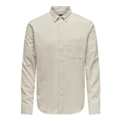Abbildung von Only &amp; Sons Gudmund Solid Hemd, Herren, Größe: XL, Grau