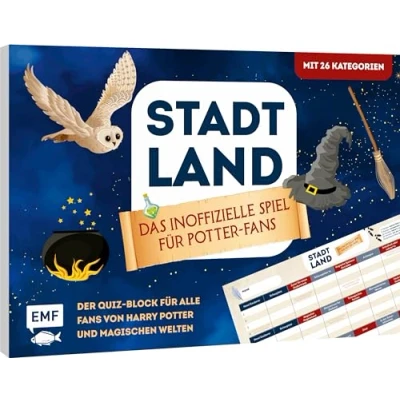 Abbildung von Stadt, Land, ... Das Spiel für Harry Potter Fans der Quiz Block alle Potterheads: ultimative Fluss Spieleblock mit 26 Kategorien aus beliebten Zauberwelt von 8 99 Jahren