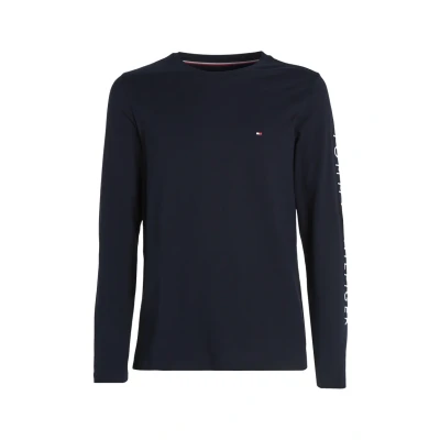 Abbildung von Tommy Hilfiger LOGO LONG Sleeve TEE Langarmshirt, Herren, Größe: 3XL, Blue