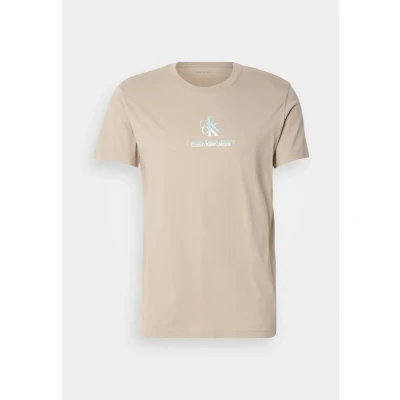Abbildung von Calvin Klein Jeans Shadow LOGO TEE Tshirt print, Herren, Größe: Small, Aluminum