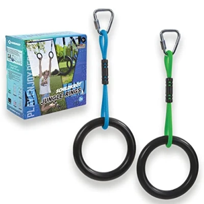 Abbildung von Schildkröt® Jungle Ring Set, Line Zubehör, 2 Turnringe für Kinder und Erwachsene, Ninja Ringe, Gymnastikringe