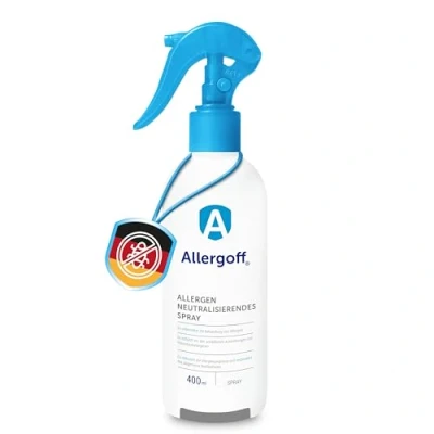 Abbildung von Allergoff Milbenspray 400ml 100% giftfrei Effektivstes für Matratzen &amp; Polster Kinder tierfreundlich 6 Monate Langzeitschutz Ideal Allergiker