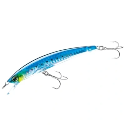 Abbildung von Yo Zuri Crystal 3D Minnow Schwimmender Köder, Blau/Silber, 11,4 cm