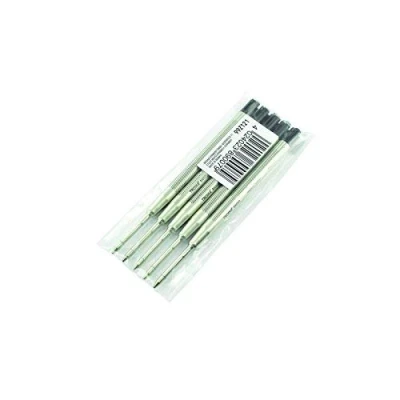 Abbildung von TROIKA Ersatzminenset 99Z121 — 5er Set Kugelschreiber Großraum Mine G2 RW005 Strichstärke M 1mm schwarz Metall 99Z117 baugleich: PARKER 50168900 u.a. ORIGINAL