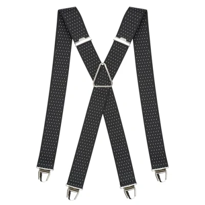 Abbildung von Pierrot Hosenträger für Herren Breit Made in Germany/France Ultrastarker Gummizug &amp; 4 Extra Starke X Clips Verstellbare Länge bis zu 130cm Garantie auf Lebenszeit