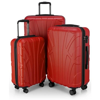 Abbildung von suitline 3er Koffer Set, TSA, (S, M &amp; L), Rot
