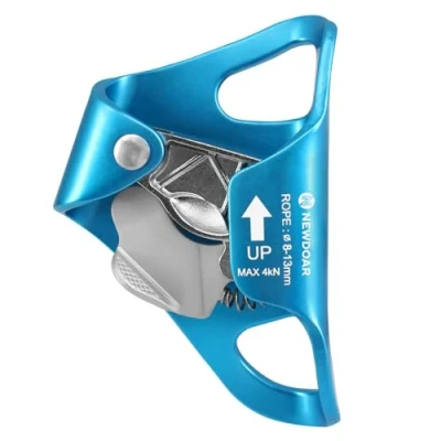 Abbildung von NewDoar Klettern Brust Ascender Chest CE zertifizierte Kletter Steigklemme Bauch Baum Baumpfleger Abseilausrüstung für 813 mm Seil Vertikales Seilklettern Blue
