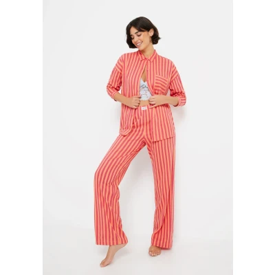 Abbildung von Lascana LSCN BY Pants Nachtwäsche Hose, Damen, Größe: 32/34, Coral/pink
