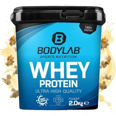 Abbildung von Bodylab24 Whey Protein Pulver, Popcorn, 2kg