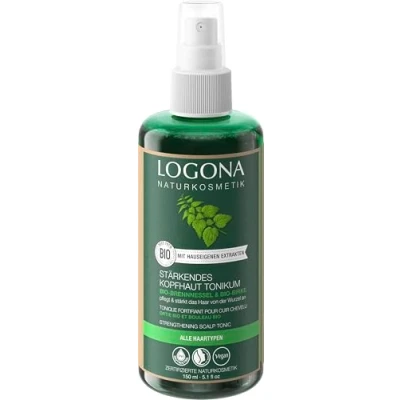 Abbildung von Logona Stärkendes Kopfhaut Tonikum, Kopfhautbehandlung für gestärkte und gesund wachsende Haarwurzeln, Bio Brennnessel Birkenblatt, Vegane Formel, 1 x 150 ml