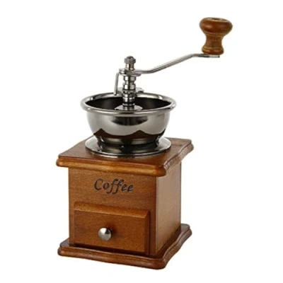 Abbildung von Jahrgang Handbuch Kaffeemühle Keramischer konischer Grat Tragbar Handkurbel Kaffeemaschine(Flaxen)