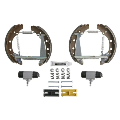 Abbildung von TEXTAR Shoe Kit Pro 84044703 Bremsensatz, Trommelbremse mit Radbremszylinder, Stellelement SKODA: Fabia 1 Combi, 2, I Hatchback