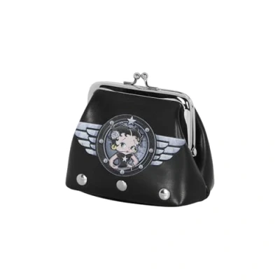 Abbildung von Betty Boop Motor Love Clip Münzen Geldbörse, Schwarz, 10 x 7 cm
