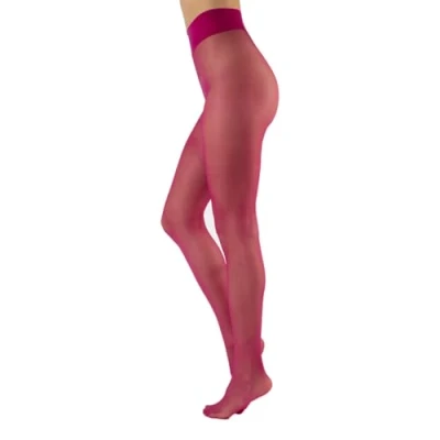 Abbildung von CALZITALY Transparente Feinstrumpfhose, Unsichtbare Strumpfhosen mit Komfortbund, S, M, L, XL, 20 DEN Made in Italy (XL, Cerice Pink)