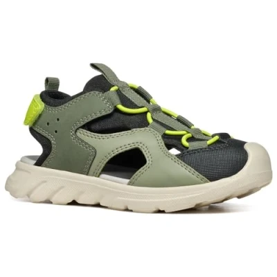 Abbildung von Geox Airadyum Trekkingsandale für Kinder, Größe: 31, Military lime Schuhe