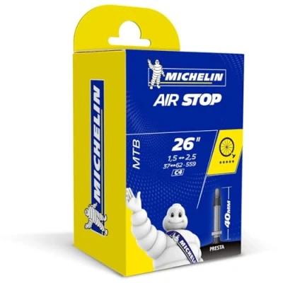 Abbildung von Michelin Uni Schlauch C4 Airstop Presta 40 Fahrradschlauch, schwarz, 26 Zoll, 37/62 559
