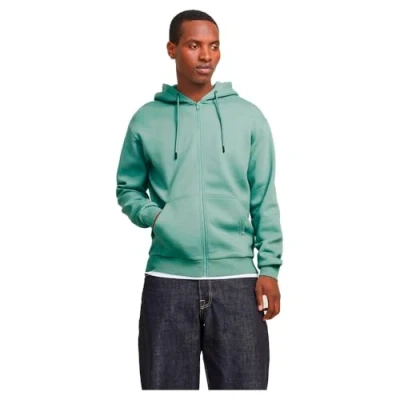 Abbildung von Jack &amp; Jones Jjebradley ZIP HOOD Sweatjacke, Herren, Größe: XS, Iceberg green