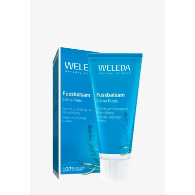 Abbildung von WELEDA Bio Fußbalsam, Naturkosmetik Fußpflege zur Vorbeugung und Behandlung von Hornhaut, Fußcreme Schrundensalbe Pflege beanspruchter trockener Füße (1 x 75 ml)