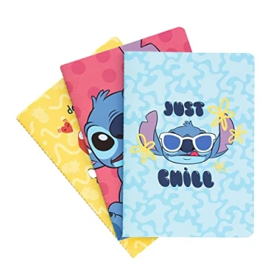 Abbildung von Grupo Erik Disney Stitch Tropical 3er Pack Notizbücher A5 Notizbuch klein 1 Liniert Dotted Blanko Notizblock