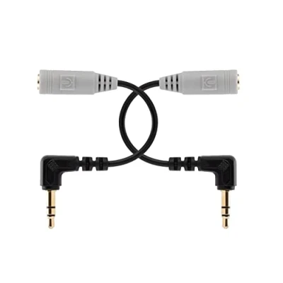 Abbildung von Ersatz sc3 Mikrofonkabel für rode 3,5 mm TRRS auf TRS Adapter Kameras Videorecorder kompatibel mit Sony Nikon Canon 2 Stück