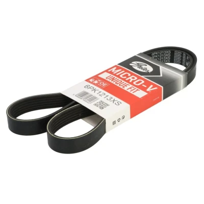 Abbildung von GATES 6PK1213XS Keilrippenriemen 1213 6 Aramide, EPDM (Ethylen Propylen Dien Kautschuk) RENAULT: Megane 4, Koleos I, Espace 5