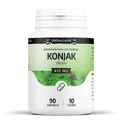 Abbildung von Konjak 625 mg 90 kapseln 4000 Glucomannan pro Tagesdosis Orgaliane