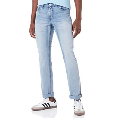 Abbildung von Timezone Herren Slim EduardoTZ, Aqua Blue Wash, 34W / 32L EU