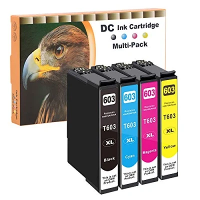 Abbildung von D&amp;C 4X Druckerpatronen Kompatibel für Epson 603 XL Expression Home XP 2100 Series 2105 3100 3105 4100 4105 Workforce WF 2835 DWF 2850 2810