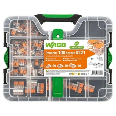 Abbildung von Wago Koffer 100 Klemmen S221 (60x2E + 30x3E 10x5E)