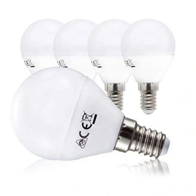 Abbildung von B.K.Licht 5er Set LED Leuchtmittel E14 warmweiss Energiesparlampen mit 5x5 Watt Glühbirnen Tropfen