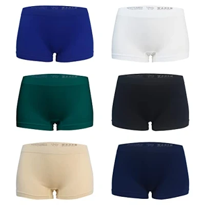 Abbildung von Libella Unterhosen Boxershorts Damen Seamless Slips Nahtlose Unterwäsche Shorts Hotpants Nahtlos Shorty 4er Pack RE 2XL/3XL