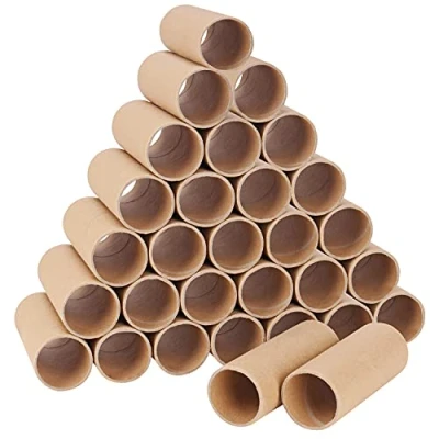 Abbildung von Handi Stitch Braune Papprollen zum Basteln (30er Pack) L10,4 x D4 cm Runde Bastel Kreative DIY Bastelrollen Papprohr Rolle für Handgemachte Bastelarbeiten, Kinder Kunst &amp; Projekte